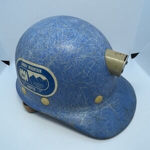 Vintage‎ Superglas Fibre Metal Fiberglass Miner Hard Hat Phosphorous Glow